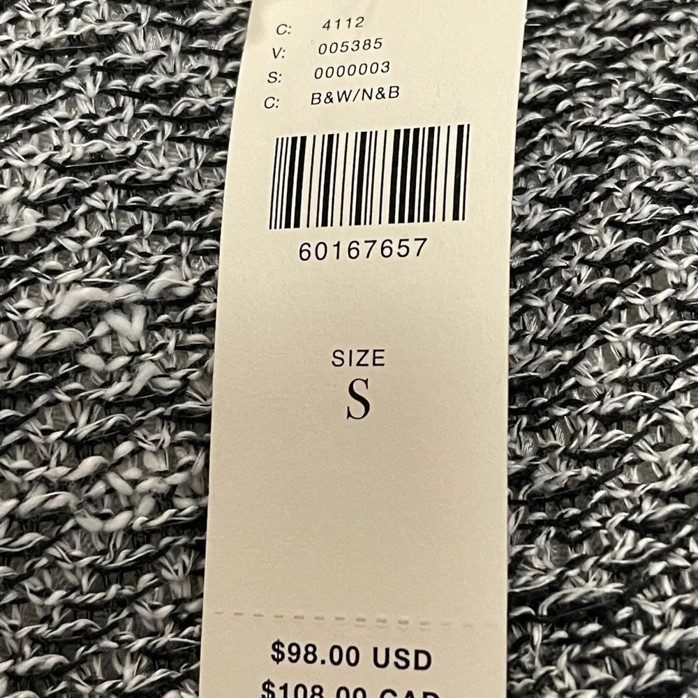 Anthropologie Maeve Bedford Black Herringbone Hooded Cardigan Sweater Size Small - Picture 11 of 11